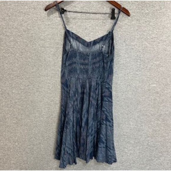 Aeropostale Womens Swing Mini Sundress Sz Small Blue Lightweight Boho Sleeveless - Picture 12 of 12